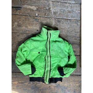Vintage White Sierra Jacket Boys Reversible Green Black Small
